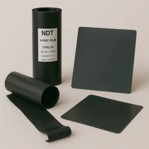 Exposed industrial X-ray film ready for recycling and silver recovery